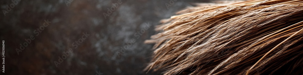 Close-up of brown hair texture with blurred background Close-up of brown hair texture with blurred background