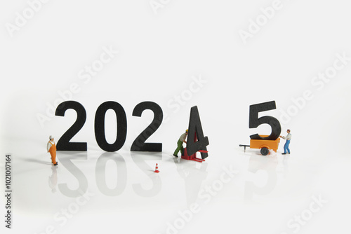 Obraz na płótnie new year coming 2024 2025 w salonie