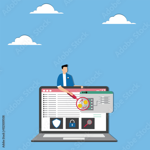 Businessman telling about the financial business