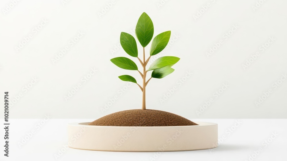 Abstract tree of solutions growing from interconnected data, logical reasoning, 3D illustration