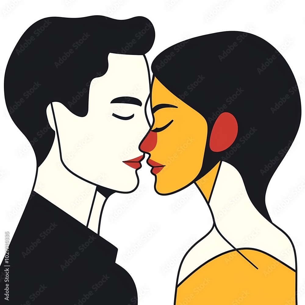 A minimalist illustration of a couple sharing an intimate moment, emphasizing connection. A minimalist illustration of a couple sharing an intimate moment, emphasizing connection.