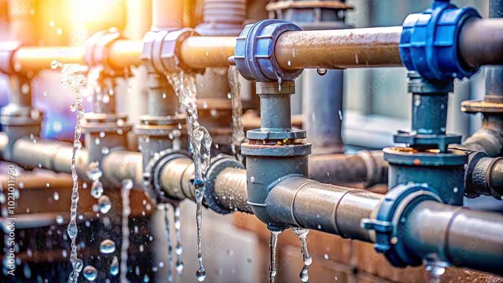Leaky Pipes and Falling Water Drops A Visual Representation of Inefficiency and Waste Leaky Pipes and Falling Water Drops A Visual Representation of Inefficiency and Waste