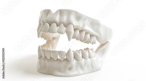 Wallpaper Mural jaw teeth illustration on white background, isolated Torontodigital.ca