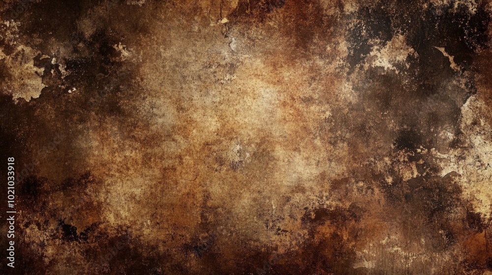 Obraz premium Vintage chocolate brown backdrop, featuring distressed grunge texture, evokes a sense of nostalgia and warmth, perfect for artistic projects or elegant design work.
