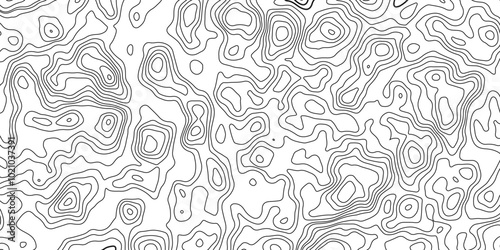 Topographic map background geographic line map with elevation assignments. Modern design with White background with topographic wavy pattern design.paper texture Imitation of a geographical map shades