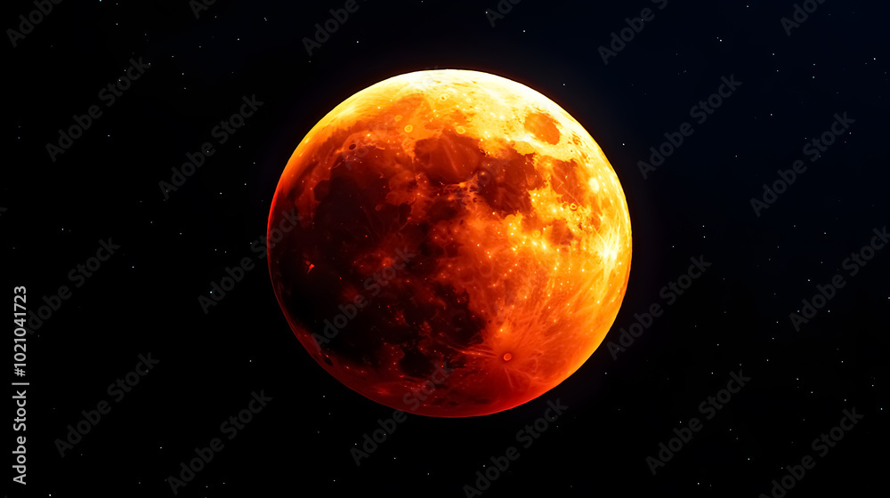 Red or Blood Moon, Full Moon Eclipse 2018: Astronomical image of the red moon during the full moon eclipse in 2018, showing the moon in its full eclipse phase. Red or Blood Moon, Full Moon Eclipse 2018: Astronomical image of the red moon during the full moon eclipse in 2018, showing the moon in its full eclipse phase.
