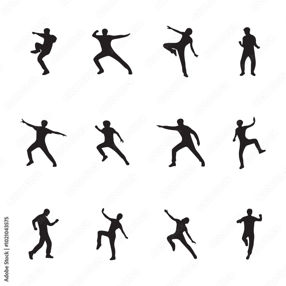 Kung Fu Symbol Icon Silhouette Vector Art Drawing Isolated on White Background Kung Fu Symbol Icon Silhouette Vector Art Drawing Isolated on White Background