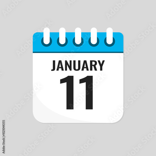 Icon page calendar day - 11 January