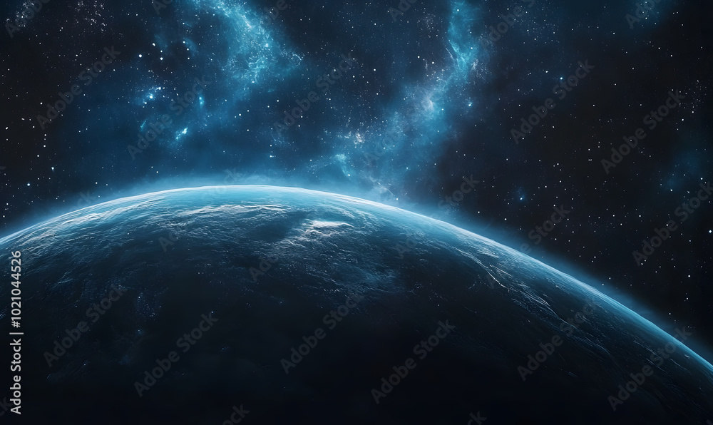 Obraz premium graphics of space, planets, and astronauts on a white background.