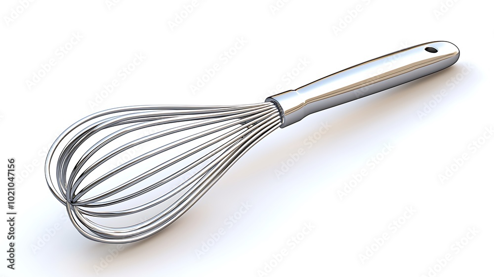 Stainless Steel Whisk Kitchen Utensil Cooking Tool Isolated on White Background Stainless Steel Whisk Kitchen Utensil Cooking Tool Isolated on White Background