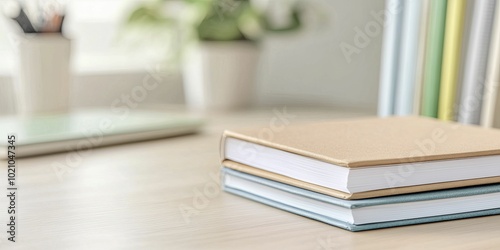 Organized Study Resources depicted in a neat study area with clearly labeled folders and books