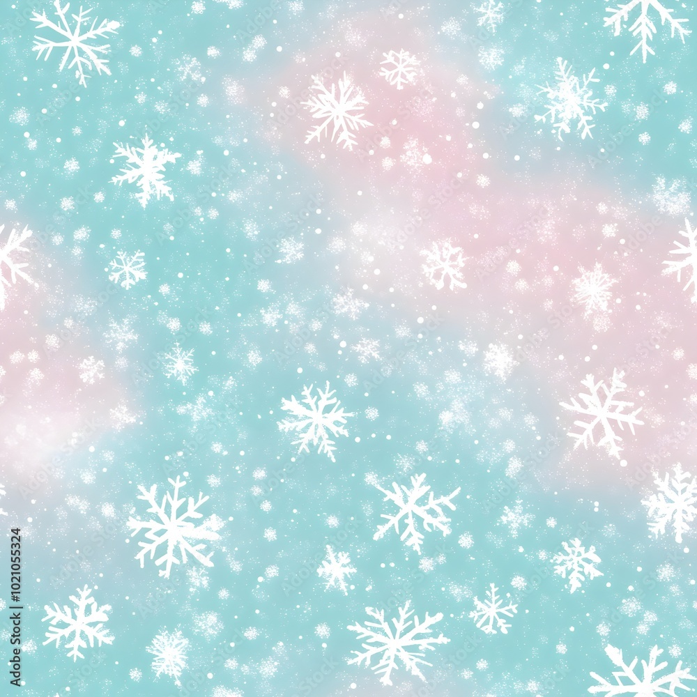 Pastel Snowing with seamless pattern Pastel Snowing with seamless pattern