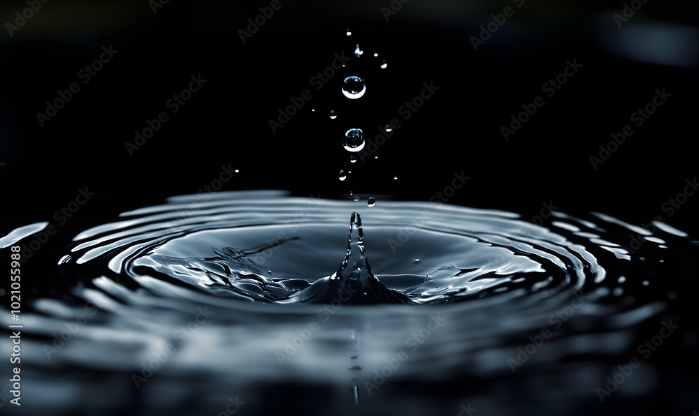 Dynamic Water Droplets Isolated on Black Background – High-Speed Captures, Ripples, Splashes, and Mist in Elegant Motion Dynamic Water Droplets Isolated on Black Background – High-Speed Captures, Ripples, Splashes, and Mist in Elegant Motion