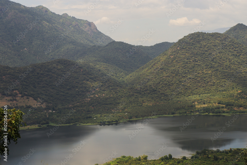 Mountains visible alongside during road travel to Kodaikanal Mountains visible alongside during road travel to Kodaikanal