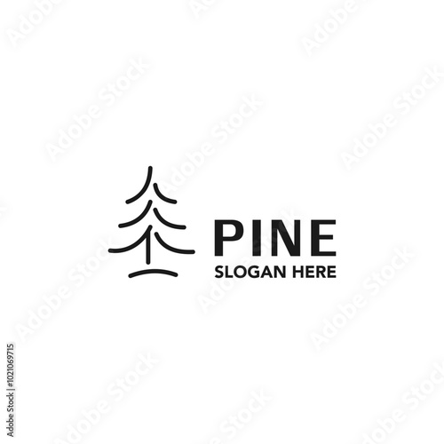 Pine tree logo design template.Abstract tree icon. Suitable for your design need, logo, illustration, animation, etc.