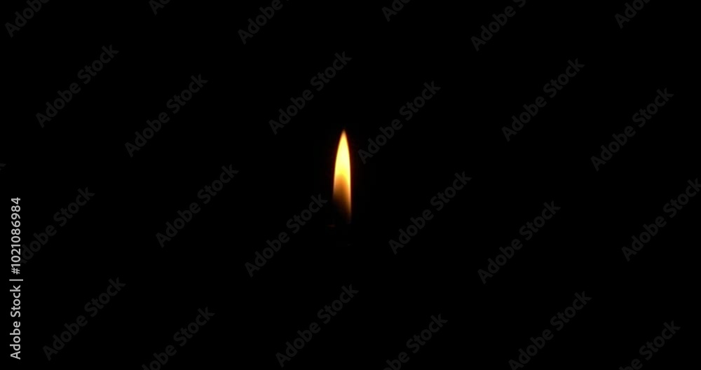 burning candle on black background vfx ,4k ,candle light