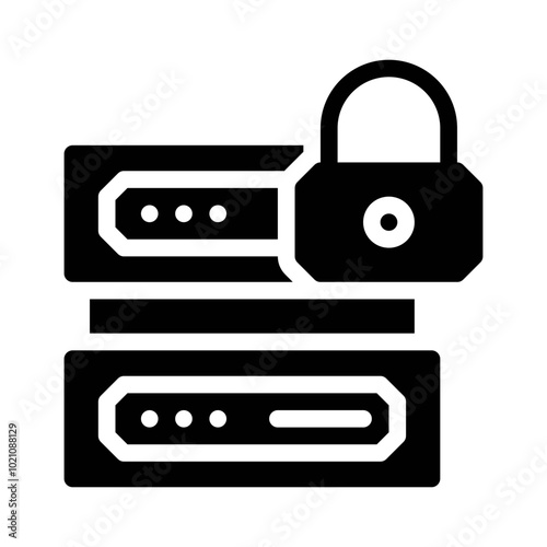 Database Lock glyph icon