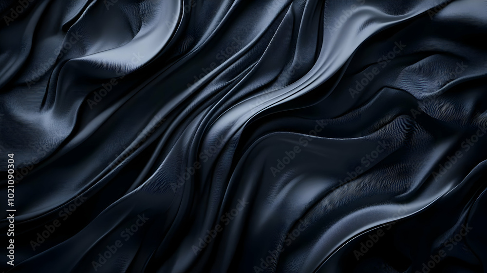 Fototapeta premium Abstract 3D Black Fabric Background