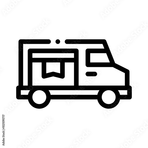 Delivery Van line icon