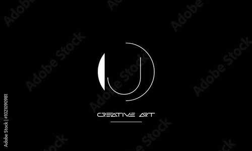 JO, OJ, J, O abstract letters logo monogram