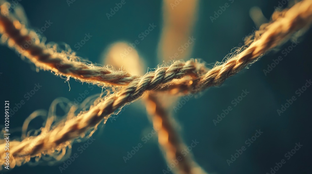 A close-up shot of a rope with a blurry background A close-up shot of a rope with a blurry background