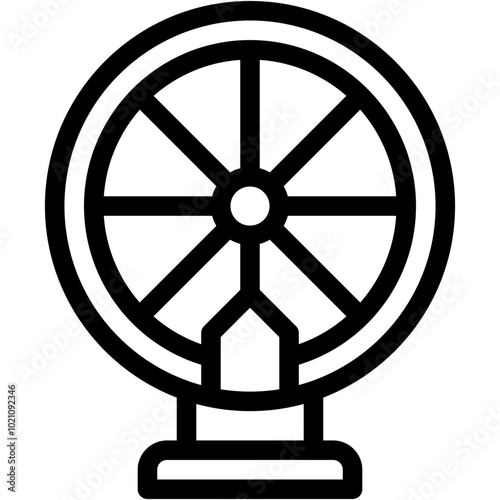 Vector Icon Casino, Spins, Free, Fortune Wheel, Gaming, Entertainment, Gambling, Circle