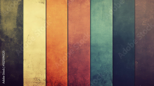 Gradients with grainy textures create vintage effect 