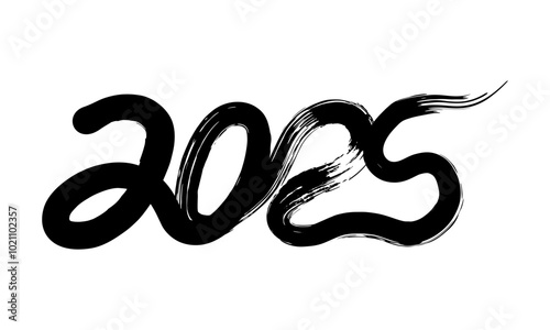 Handwritten Chinese calligraphy number 2025