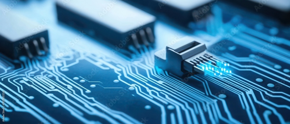 Close-up of a circuit board component Close-up of a circuit board component