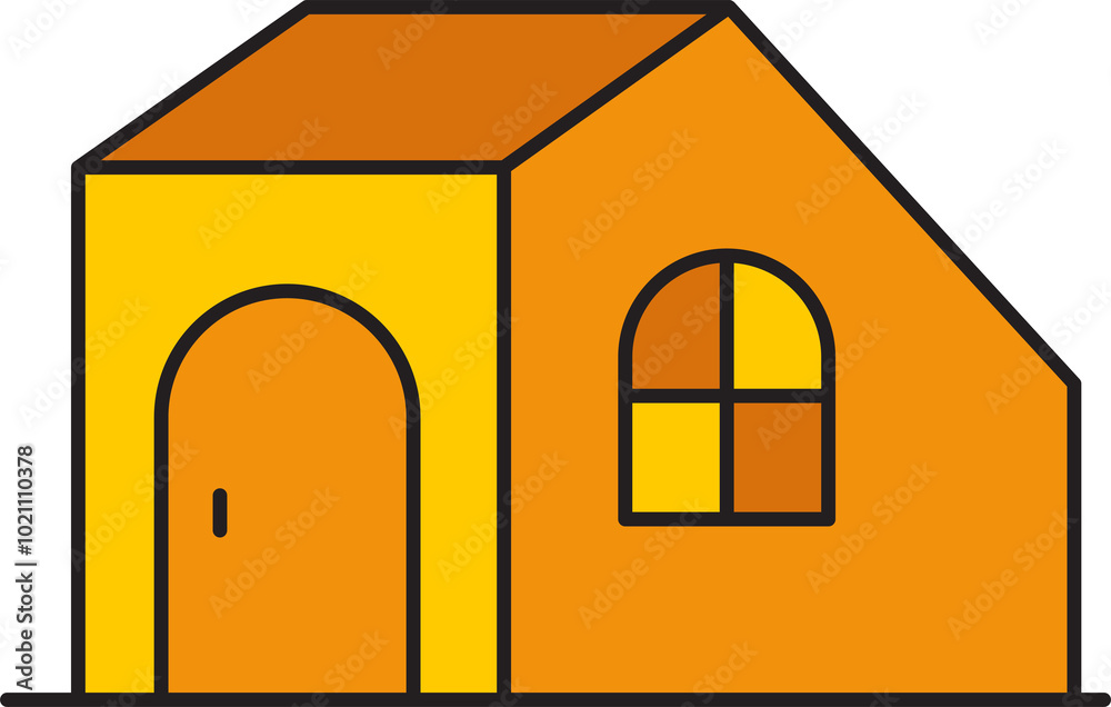 House Building Icon Illustration House Building Icon Illustration