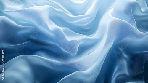 Abstract Blue Fabric Waves Background Illustration