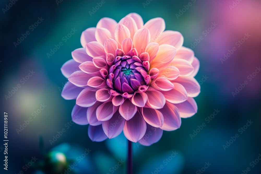 A beautiful pink flower stands out against a blurred green backdrop. This stunning dahlia showcases vibrant petals. Ideal for nature lovers and art enthusiasts. Generative AI A beautiful pink flower stands out against a blurred green backdrop. This stunning dahlia showcases vibrant petals. Ideal for nature lovers and art enthusiasts. Generative AI