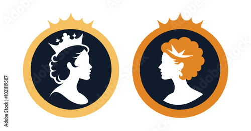 cameo silhouette vector on white background