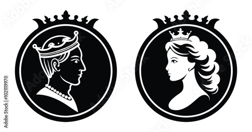cameo silhouette vector on white background