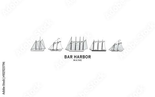 BAR HARBOR tee Boats design
