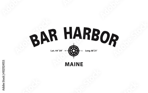 BAR HARBOR Maine Tee design