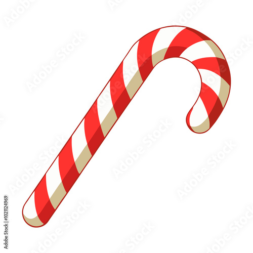 Christmas candy cane. Christmas stick. Vector illustration