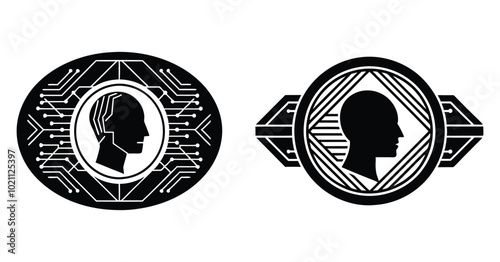cameo silhouette vector on white background