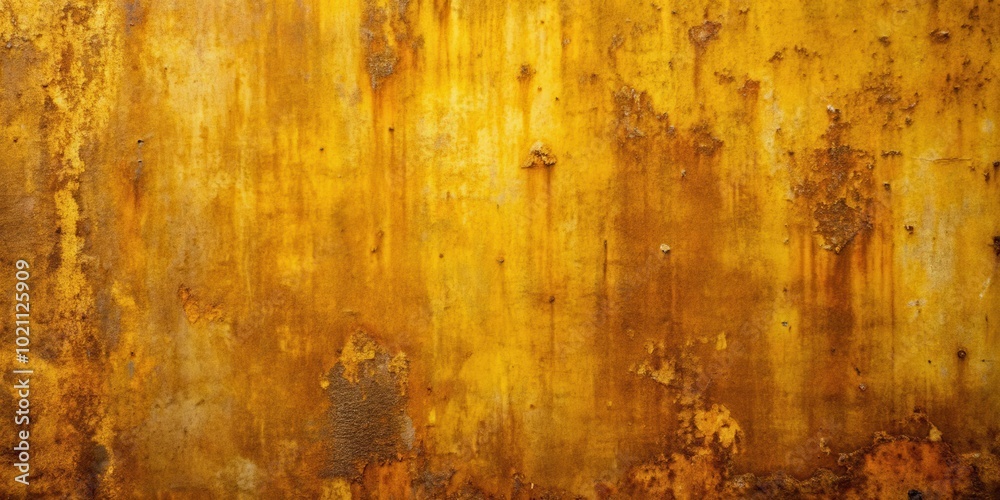 Rustic Yellow Metal Surface with Traces of Rust and Uneven Texture Rustic Yellow Metal Surface with Traces of Rust and Uneven Texture