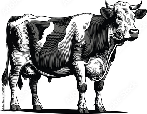 Custom Cow and Cow Head Engraving – Personalized Farm Animal Art for Rustic Decor
