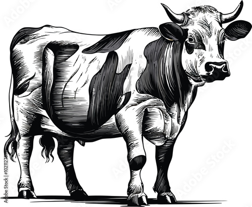 Custom Cow and Cow Head Engraving – Personalized Farm Animal Art for Rustic Decor