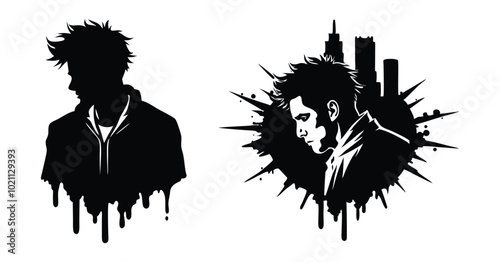 cameo silhouette vector on white background