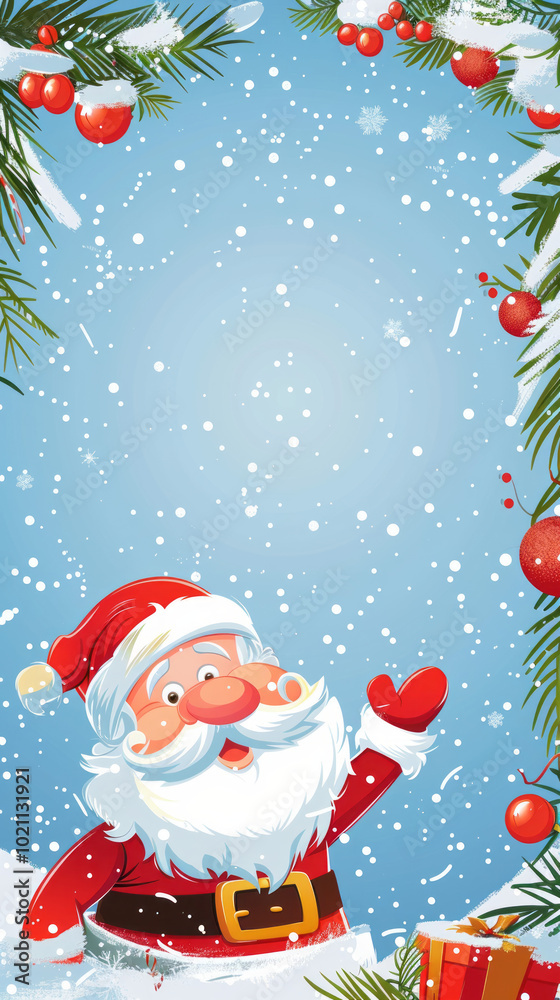 Santa Claus delivering gifts on a festive Christmas background,Generated By Ai Santa Claus delivering gifts on a festive Christmas background,Generated By Ai