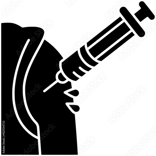 medicine illustration syringe silhouette medical logo virus icon vaccination outline corona coronavirus immunization care covid-19 illness covid19 epidemic vacinne shape for vector graphic background