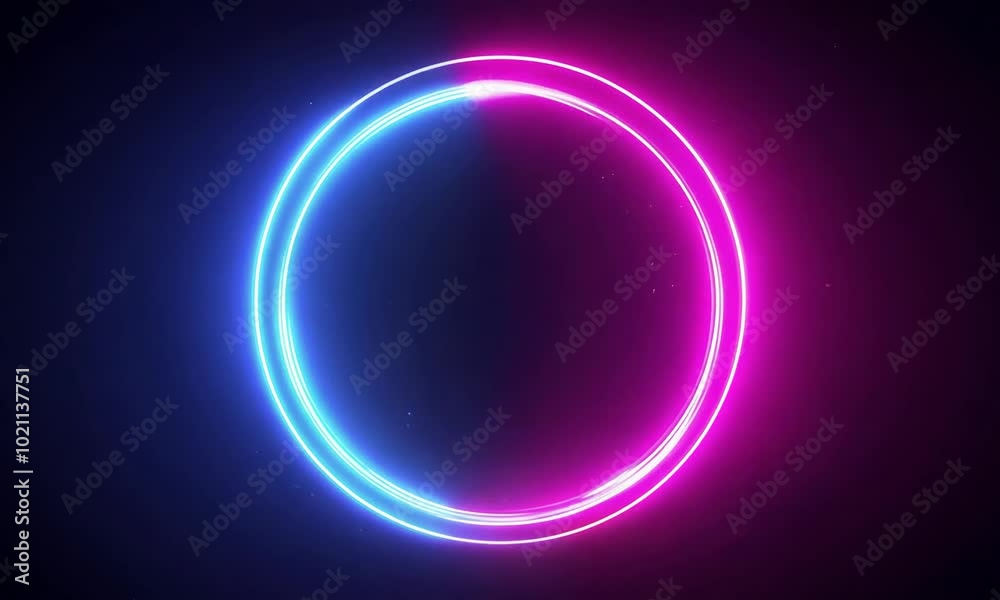Neon Circle Light Effect Neon Circle Light Effect