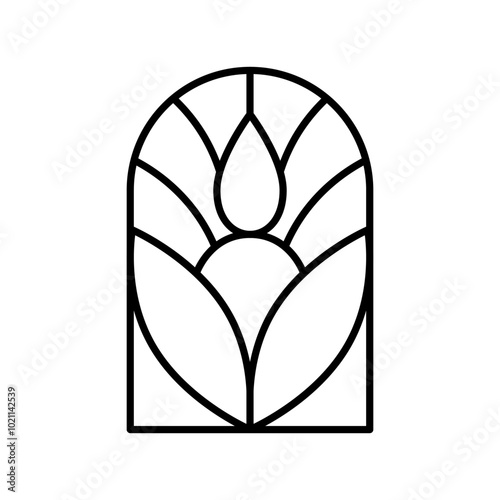 Candle vector line art logo aesthetics design Elegant Spa Icon. Soothing Light Symbol for Wellness and Relaxation.