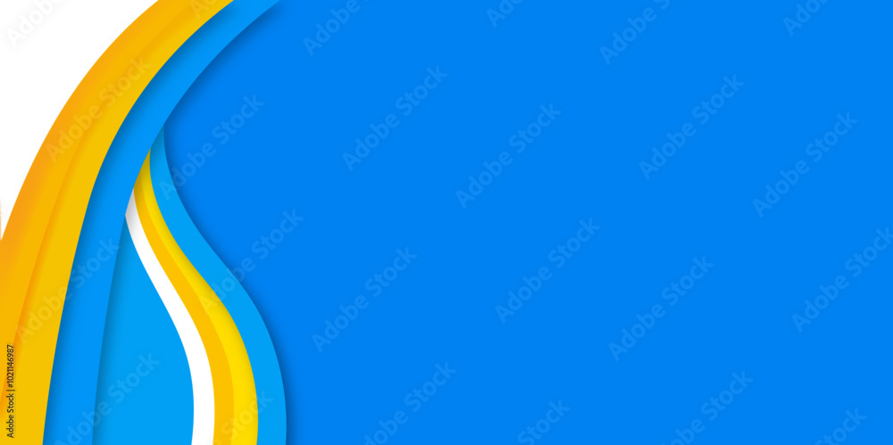 Obraz premium Yellow and blue abstract background vector design.