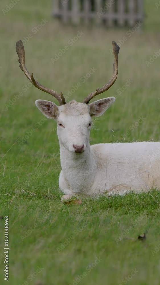 Vertical Video of a Fallow Deer Buck Laying Down Vertical Video of a Fallow Deer Buck Laying Down