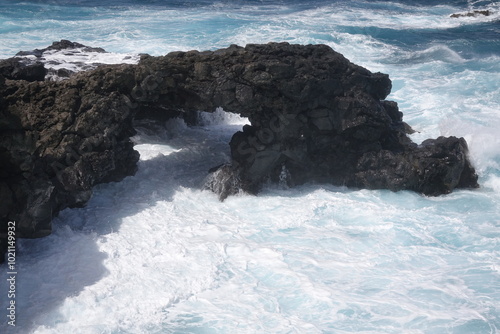 Felsenfenster bei El Golfo auf Lanzarote photo