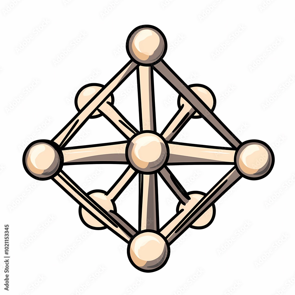 A 3D representation of a molecular structure, illustrating connections and bonds. A 3D representation of a molecular structure, illustrating connections and bonds.